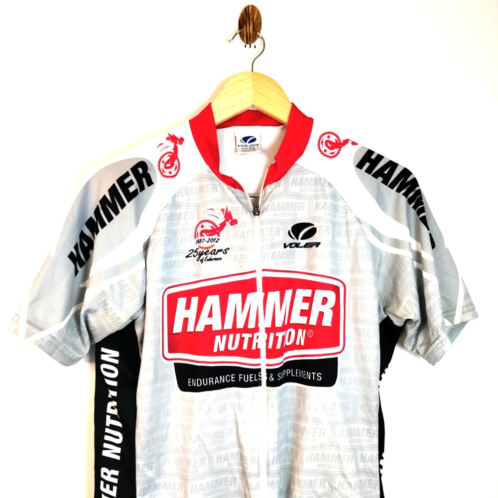Voler Gray/Red XL‎ Hammer 25 Years Endurance 1/2 Zip Short Sleeve Cycling Jersey - Picture 3 of 11